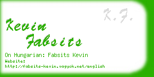 kevin fabsits business card